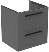 Ideal Standard i.life B Möbel-Set 100 cm – 2 Auszüge, 2 offene Fächer, Chrom/Weiß matt