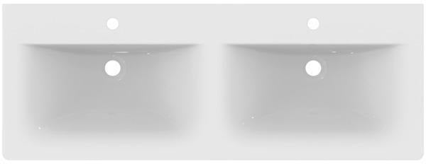 Ideal Standard Möbeldoppelwaschtisch Connect Air 1240 mm Weiß mit 2x 1 Hahnloch
