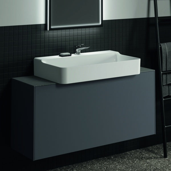 Ideal Standard Conca WT-Unterschrank 1200 mm, 1 Auszug, Eiche geflammt, Push-Open, wandhängend