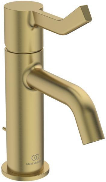 IDEAL STANDARD Joy Waschtischarmatur 110 mm mit Ablaufgarnitur und langem Griff in Brushed Gold