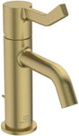 IDEAL STANDARD Joy Waschtischarmatur 110 mm mit Ablaufgarnitur und langem Griff in Brushed Gold
