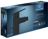 Ideal Standard Ceraplan Bidetarmatur Silk Black 94 mm mit Ablaufgarnitur