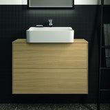Ideal Standard Conca Waschtischunterschrank Eiche hell 802 mm – 2 Auszüge, Push-Open, wandhängend