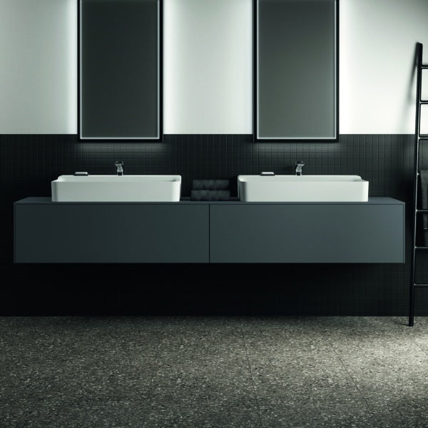 IDEAL STANDARD Conca WT-Unterschrank 2387x505x370 mm, 2 Auszüge, mit Ausschnitt, Weiß