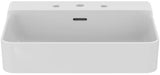 Ideal Standard Conca Aufsatzwaschtisch 600x450mm mit 3 Hahnlöchern und Überlauf in Weiß