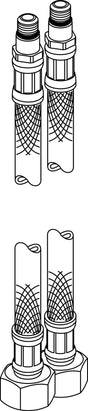 IDEAL STANDARD Flexibler Brauseschlauch M10x1A-G3/8I 445 mm – UBA-Positivliste