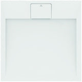 Ideal Standard Ultra Flat S i.life Quadrat-Brausewanne 700x700x30 mm Carraraweiß – Mineralguss mit Rutschhemmung