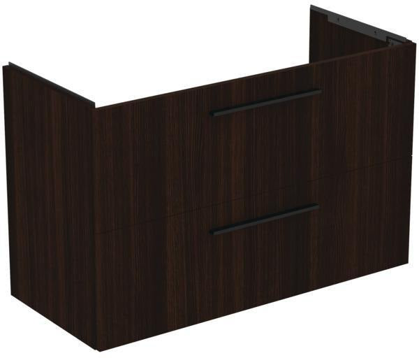 Ideal Standard i.life A Waschtischset 100 cm mit Unterschrank, weiß matt, schwarzer Griff