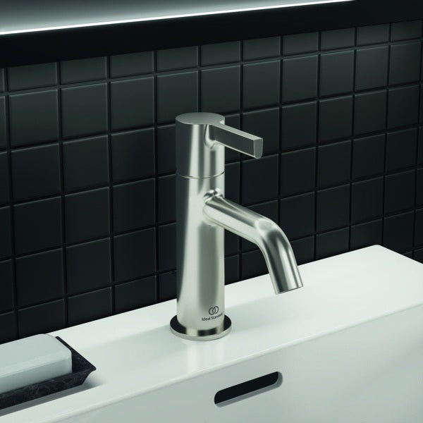Ideal Standard Joy Waschtischarmatur Brushed Gold mit Ablaufgarnitur, 110 mm Ausladung