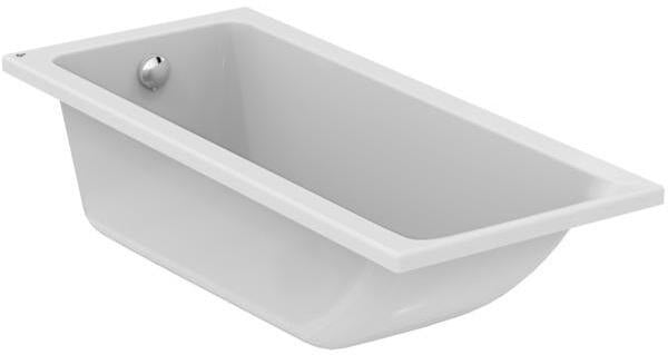Ideal Standard Körperform-Badewanne Connect Air 1600x700x475 mm Weiß – Einbauwanne mit Rückenschräge