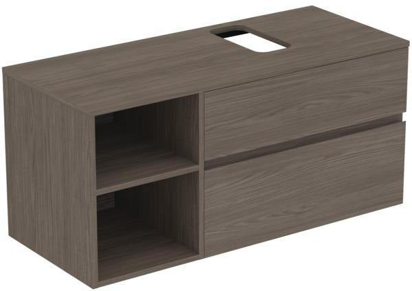 Ideal Standard Finesse Waschtischunterschrank 1202 mm, 2 Auszüge, Greige matt