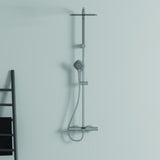 Ideal Standard Duschsystem Ceratherm T100 mit Badethermostat Chrom – Verbrühschutz, Regenkopfbrause