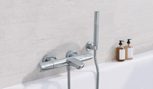Ideal Standard Badethermostat AP Ceratherm T100, Ausladung 161 mm, Chrom – mit Verbrühschutz