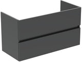 Ideal Standard MWT-Unterschrank Eurovit+ 1000mm, 2 Auszüge, grau lackiert, wandhängend, Softclose