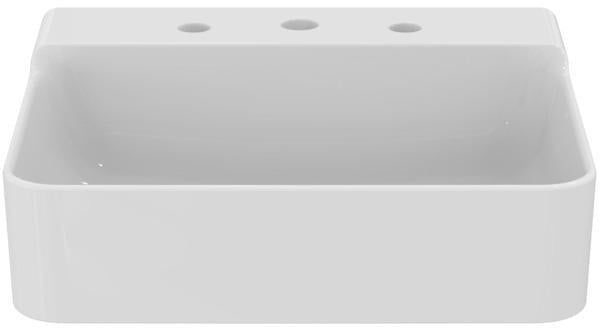 IDEAL STANDARD Conca Aufsatzwaschtisch 500x450x145 mm Weiß mit 3 Hahnlöchern