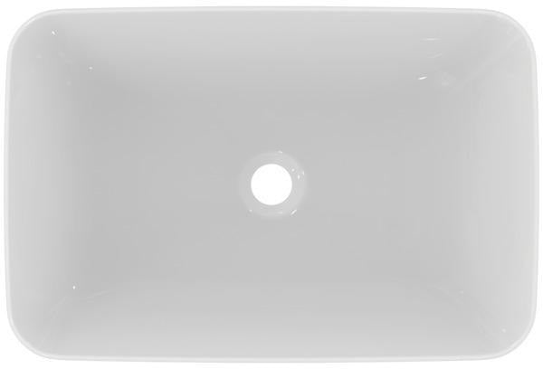 IDEAL STANDARD Connect Air Aufsatzwaschtisch 600x400x135mm Weiß, ohne Hahnloch, ohne Überlauf