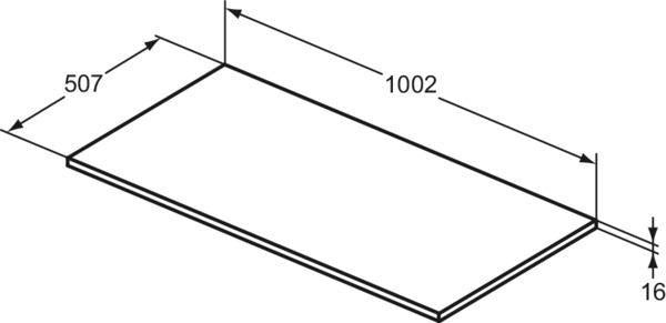 Ideal Standard i.life B Möbel-Set 100 cm mit 2 Auszügen und 2 offenen Fächern in Gr. Schwarz Weiß matt