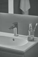 Ideal Standard Cerafine D Waschtischarmatur, Einhandhebelmischer mit Kaltstart-Funktion, Chrom, 120 mm Ausladung