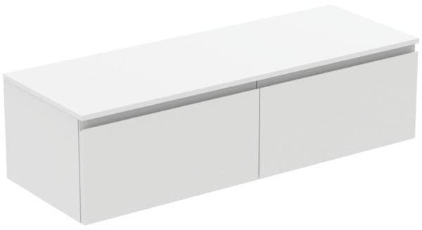 Ideal Standard Finesse Waschtischunterschrank 1402 mm mit 2 Softclose-Auszügen in Greige matt