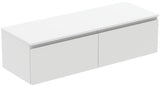 Ideal Standard Finesse Waschtischunterschrank 1402 mm mit 2 Softclose-Auszügen in Greige matt