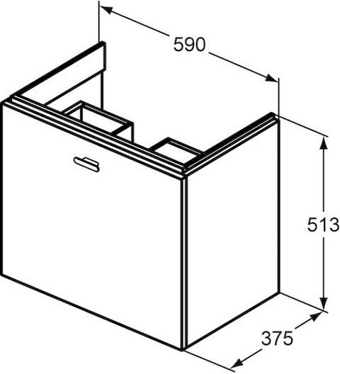Ideal Standard Connect Space Äußere Auszugsfront 600 mm Nussbaum Dekor für WTUS
