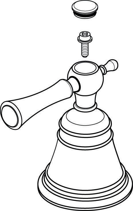 Ideal Standard Hebelgriff HATTERRAS mit Rosette komplett, Chrom glänzend – Ersatzteil A860681AA