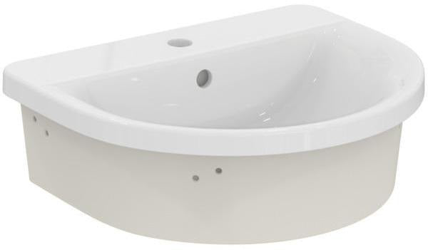 Ideal Standard Einbauwaschtisch Connect 550x460x175 mm Weiß – Keramik mit 1 Hahnloch & Überlauf