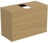 Ideal Standard Conca Waschtischunterschrank Eiche hell 802 mm – 2 Auszüge, Push-Open, wandhängend