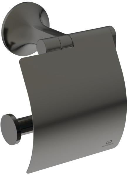 Ideal Standard La Dolce Vita Papierrollenhalter mit Deckel, Edelstahl-Optik, Wandmontage