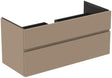 IDEAL STANDARD Finesse Waschtischunterschrank 1200 mm mit 2 Auszügen in Greige Matt – Wandhängend
