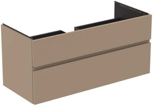 IDEAL STANDARD Finesse Waschtischunterschrank 1200 mm mit 2 Auszügen in Greige Matt – Wandhängend