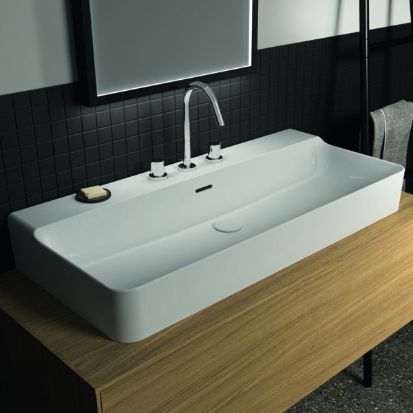 Ideal Standard Conca Aufsatzwaschtisch 1000x450 mm Weiß mit 3 Hahnlöchern und Überlauf