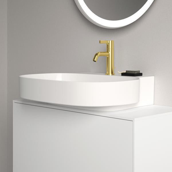 Ideal Standard Joy Waschtischarmatur Brushed Gold mit Ablaufgarnitur, 110 mm Ausladung