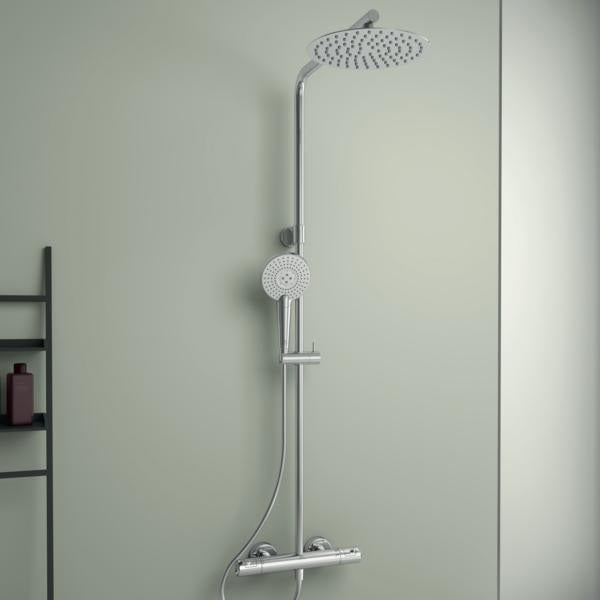 Ideal Standard Ceratherm T50 Duschsystem mit Thermostat & Teleskopfunktion in Chrom