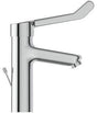 Ideal Standard Ceraplus Grande Waschtischarmatur mit Klinikhebel und Ablaufgarnitur, 123 mm Ausladung, Chrom