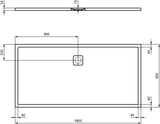 IDEAL STANDARD Ultra Flat Evo Rechteck-Brausewanne 1800x900x35 mm Seidenweiß