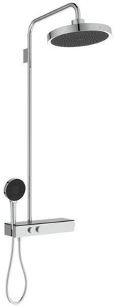IDEAL STANDARD Duschsystem Ceratherm Solos mit LED-Leuchtring – Thermostat, Regenkopfbrause, Chrom