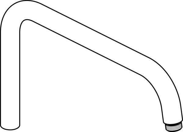 IDEAL STANDARD Rohrbogen drehbar U-Form Chrom – Flexibler Sanitär-Ersatzteil