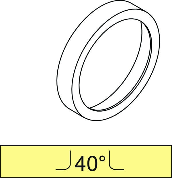Ideal Standard Dekorring DEA mit Symbol Seitenbrause Armaturenmodule in Chrom – Rosette für Sanitär-Armaturen