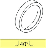 Ideal Standard Dekorring DEA mit Symbol Seitenbrause Armaturenmodule in Chrom – Rosette für Sanitär-Armaturen