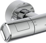 Ideal Standard Duschsystem Ceratherm T100 mit Badethermostat Chrom – Verbrühschutz, Regenkopfbrause