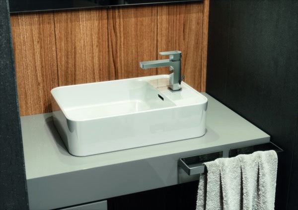 Ideal Standard Edge Waschtischarmatur Slim Chrom 5 l/min mit Ablaufgarnitur 120 mm Ausladung
