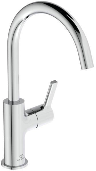 Ideal Standard Joy Waschtischarmatur mit hohem Auslauf, Brushed Gold, 169 mm, ohne Ablaufgarnitur