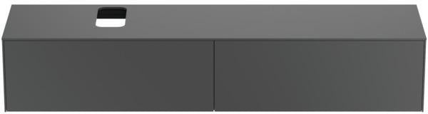 Ideal Standard Conca Waschtischunterschrank 1987 mm weiß mit 2 Auszügen und Ausschnitt