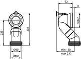 Ideal Standard Anschlussstutzen Abgang 90mm – Passgenaues Ersatzteil für Sanitärinstallationen
