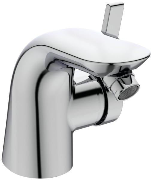 IDEAL STANDARD Melange Einhebel-Bidetarmatur mit Ablaufgarnitur, Chrom, 113 mm Ausladung