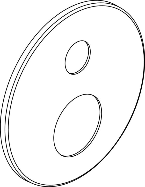 IDEAL STANDARD Rosette D163 BA/BR in Chrom – Passgenaue Armaturenrosette für Bad & WC