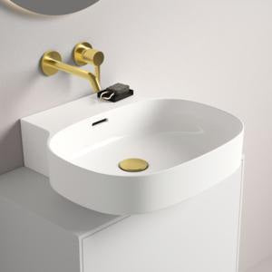 Ideal Standard Linda-X Aufsatzwaschtisch 500x480x135mm geschliffen Weiß ohne Hahnloch mit Überlauf