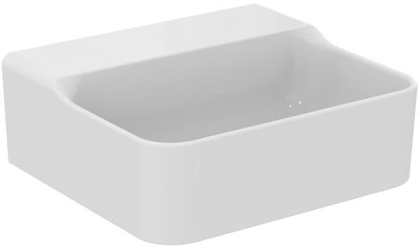 Ideal Standard Handwaschbecken Conca 400x350x145 mm Weiß – ohne Hahnloch und Überlauf