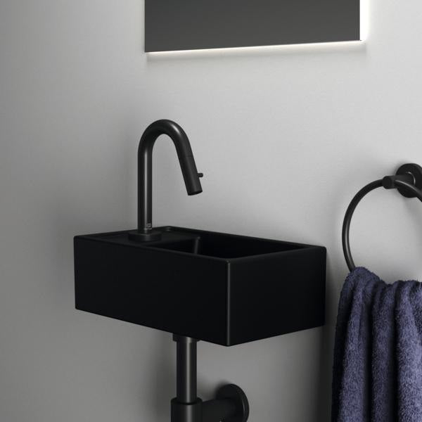 Ideal Standard i.life S Handwaschbecken 370x210x120mm, 1 Hahnloch links, ohne Überlauf, Weiß